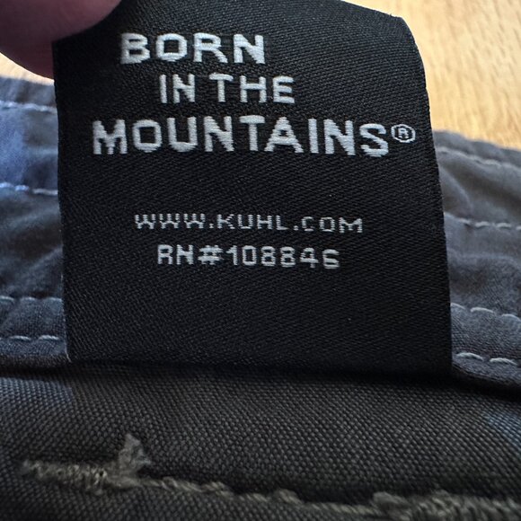 Kuhl Men's Hiking Pants 38x30 Born In The Mountains Dark Gray Cotton Blend Pants - Picture 5 of 12